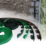 Landscape Edging Kit Lawn Edging Include 15 Spikes PE Garden Edging Border for Landscaping Flower Gardens Lawn - Extra Image