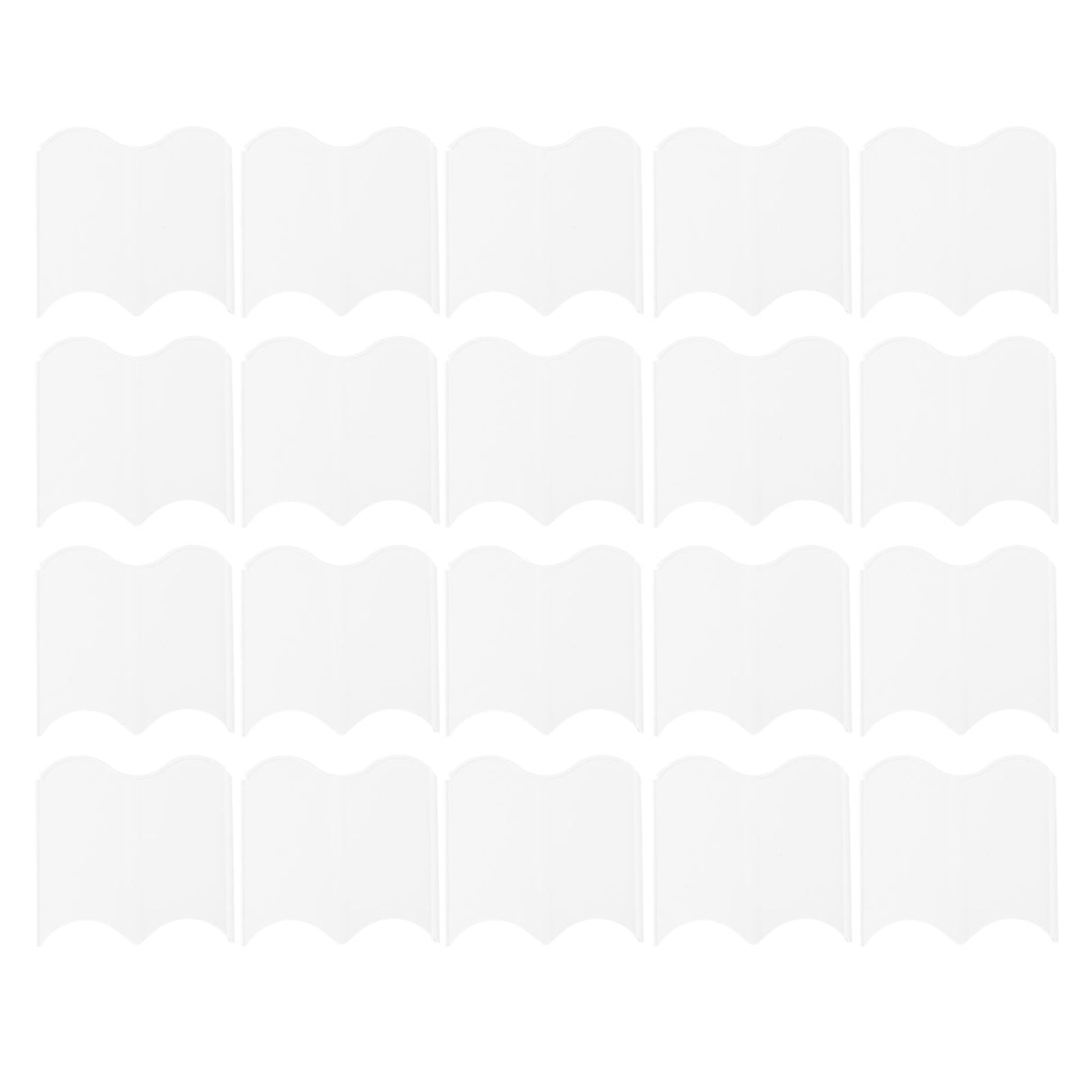 20PCS Interlocking Landscaping Edging Kit Weatherproof Garden Landscape Edging Border Hammer in Lawn Edge White