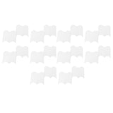 20PCS Interlocking Landscaping Edging Kit Weatherproof Garden Landscape Edging Border Hammer in Lawn Edge White - Top-Down View