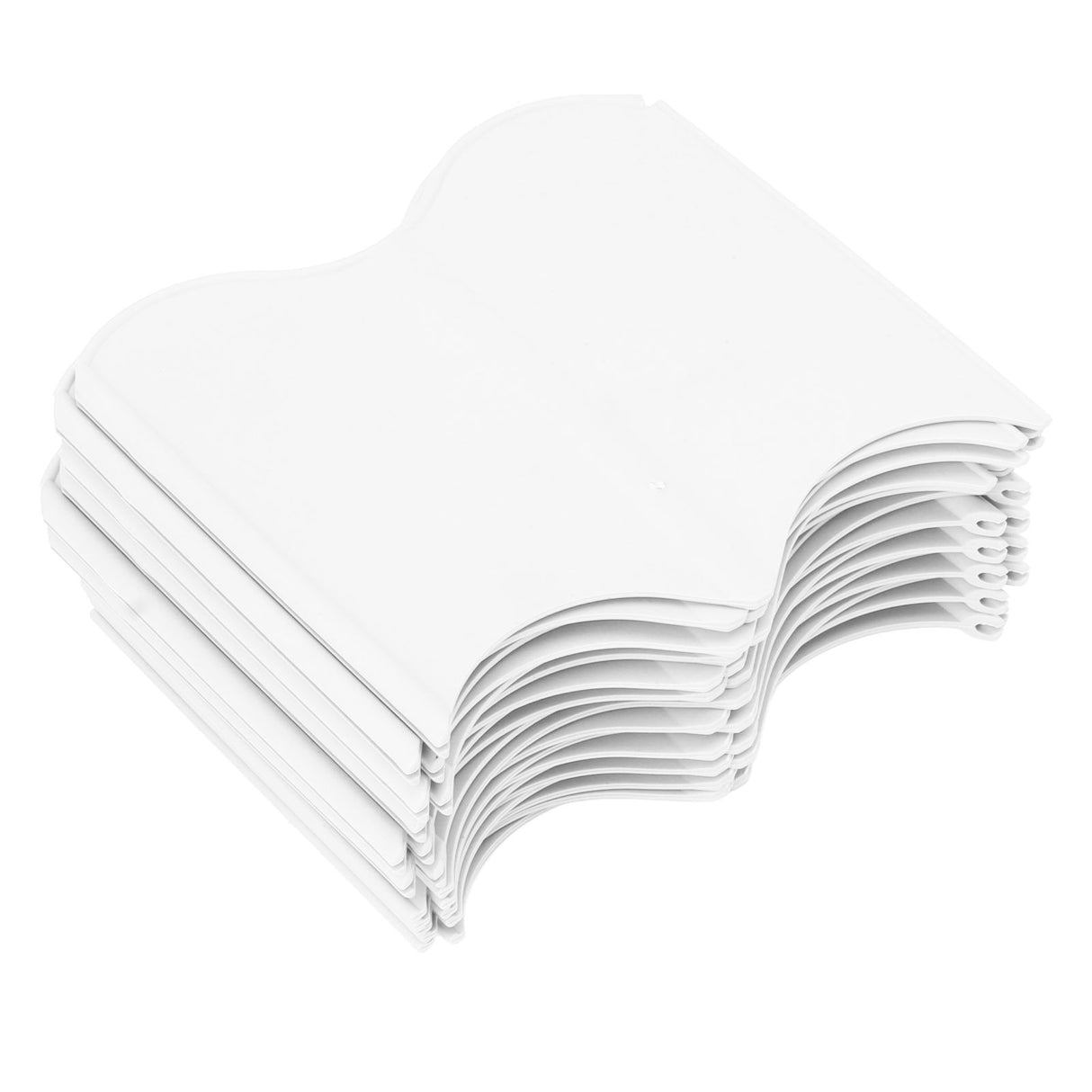 20PCS Interlocking Landscaping Edging Kit Weatherproof Garden Landscape Edging Border Hammer in Lawn Edge White