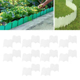 20PCS Interlocking Landscaping Edging Kit Weatherproof Garden Landscape Edging Border Hammer in Lawn Edge White