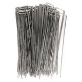 100Pcs U Shaped Garden Stakes Galvanized Steel Landscape Stakes Pins for Weed Barrier Sod Fabric Decorations Roughness 2.5mm/0.10in