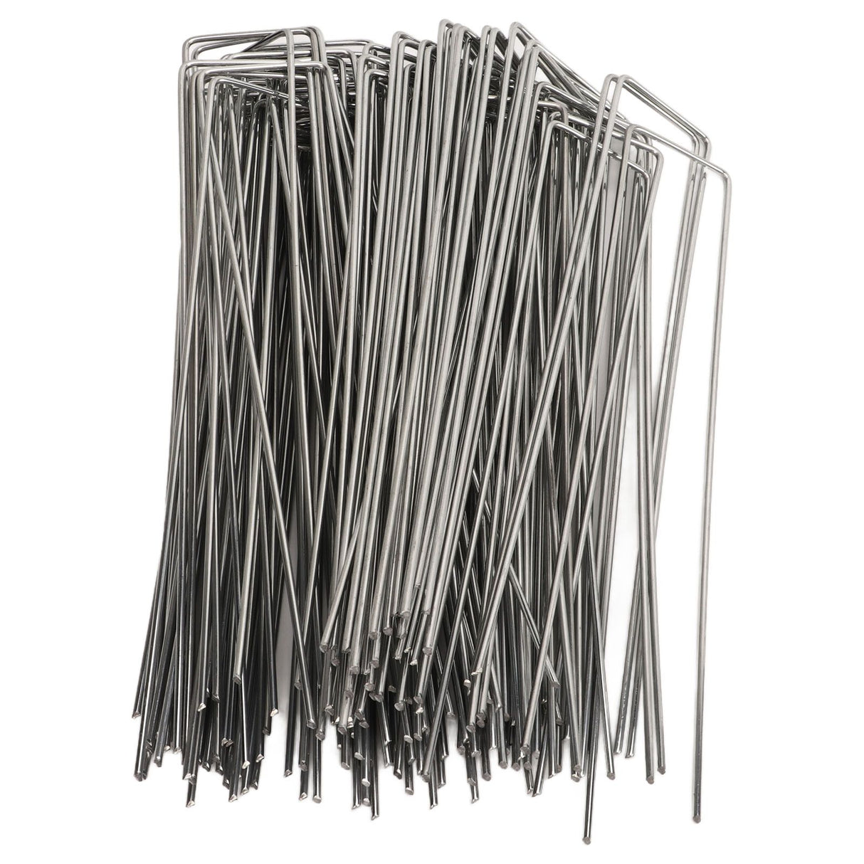 100Pcs U Shaped Garden Stakes Galvanized Steel Landscape Stakes Pins for Weed Barrier Sod Fabric Decorations Roughness 2.5mm/0.10in