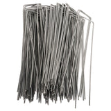100Pcs U Shaped Garden Stakes Galvanized Steel Landscape Stakes Pins for Weed Barrier Sod Fabric Decorations Roughness 2.5mm/0.10in