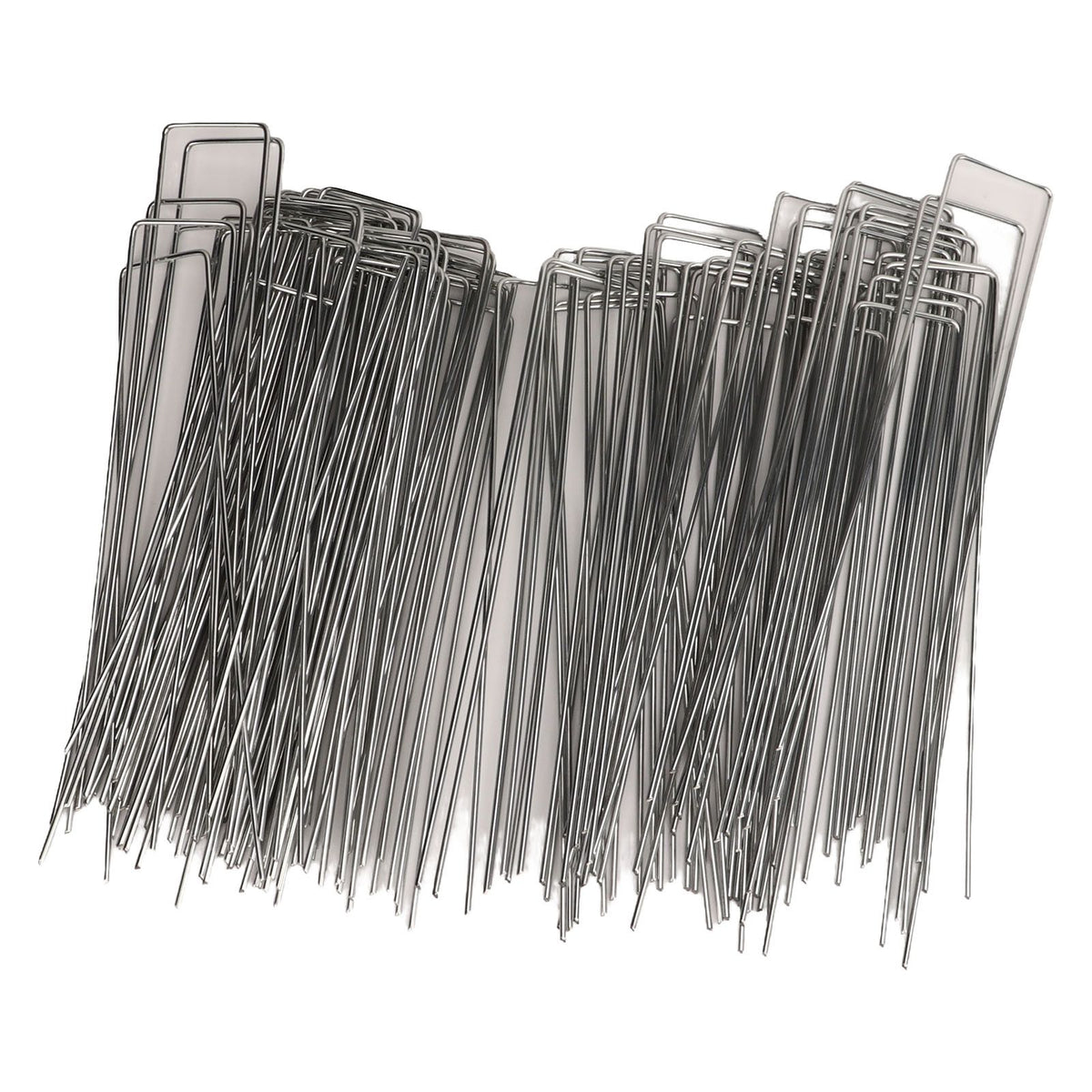 100Pcs U Shaped Garden Stakes Galvanized Steel Landscape Stakes Pins for Weed Barrier Sod Fabric Decorations Roughness 2.5mm/0.10in