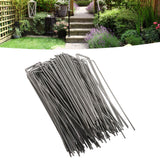 100Pcs U Shaped Garden Stakes Galvanized Steel Landscape Stakes Pins for Weed Barrier Sod Fabric Decorations Roughness 2.5mm/0.10in