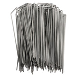 100Pcs U Shaped Garden Stakes Galvanized Steel Landscape Stakes Pins for Weed Barrier Sod Fabric Decorations Roughness 3mm/0.12in