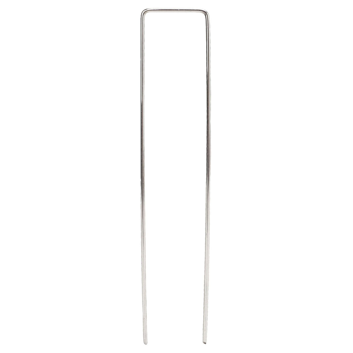 100Pcs U Shaped Garden Stakes Galvanized Steel Landscape Stakes Pins for Weed Barrier Sod Fabric Decorations Roughness 3mm/0.12in