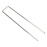 50Pcs Galvanized Steel Garden Stakes U Shaped Tent Stakes U Shaped Galvanized Landscape Pins Heavy Duty Yard Ground Pin 4x10cm 0.4mm Thickness - Side View