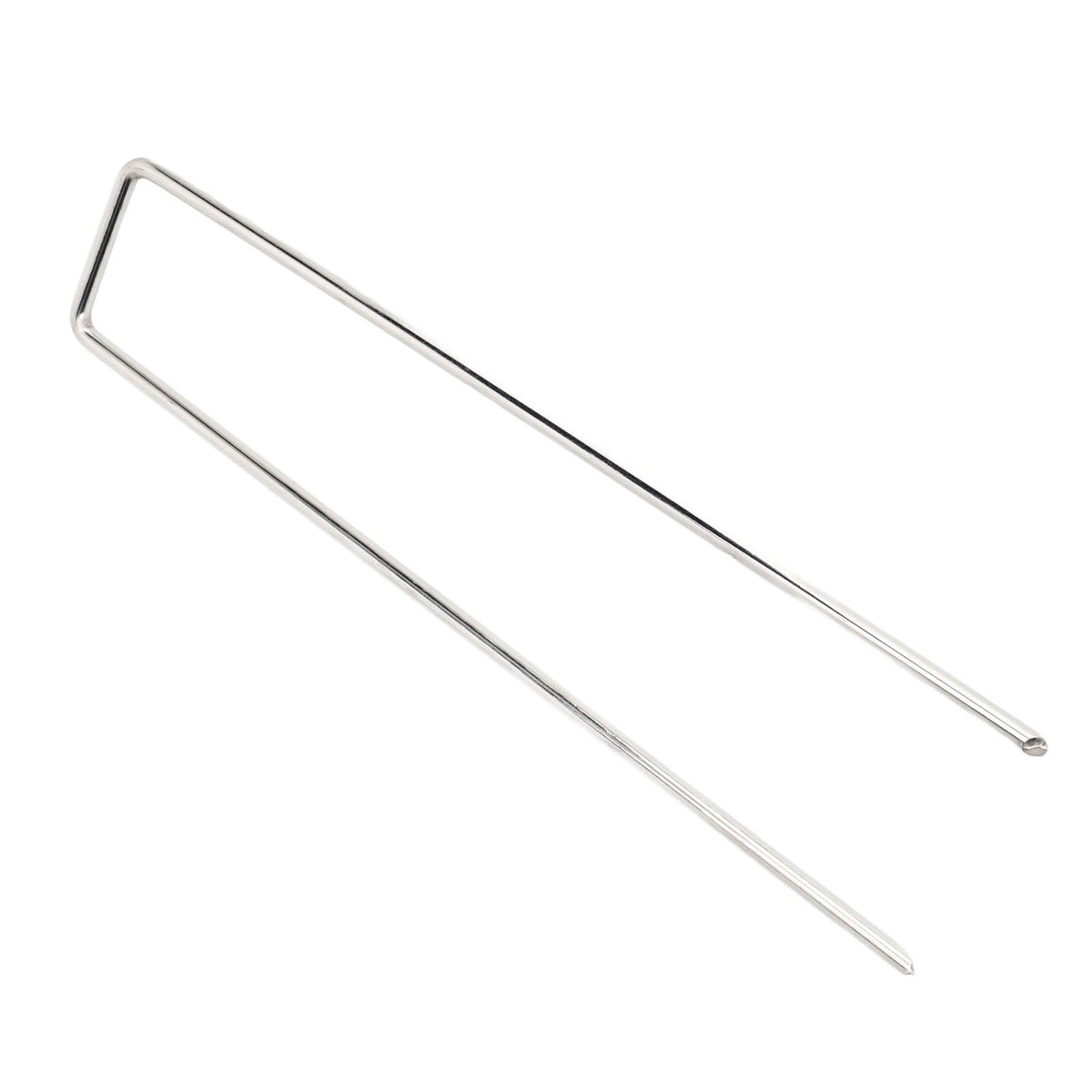 50Pcs Galvanized Steel Garden Stakes U Shaped Tent Stakes U Shaped Galvanized Landscape Pins Heavy Duty Yard Ground Pin 4x10cm 0.4mm Thickness