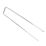 50Pcs Galvanized Steel Garden Stakes U Shaped Tent Stakes U Shaped Galvanized Landscape Pins Heavy Duty Yard Ground Pin 4x10cm 0.4mm Thickness - Top-Down View