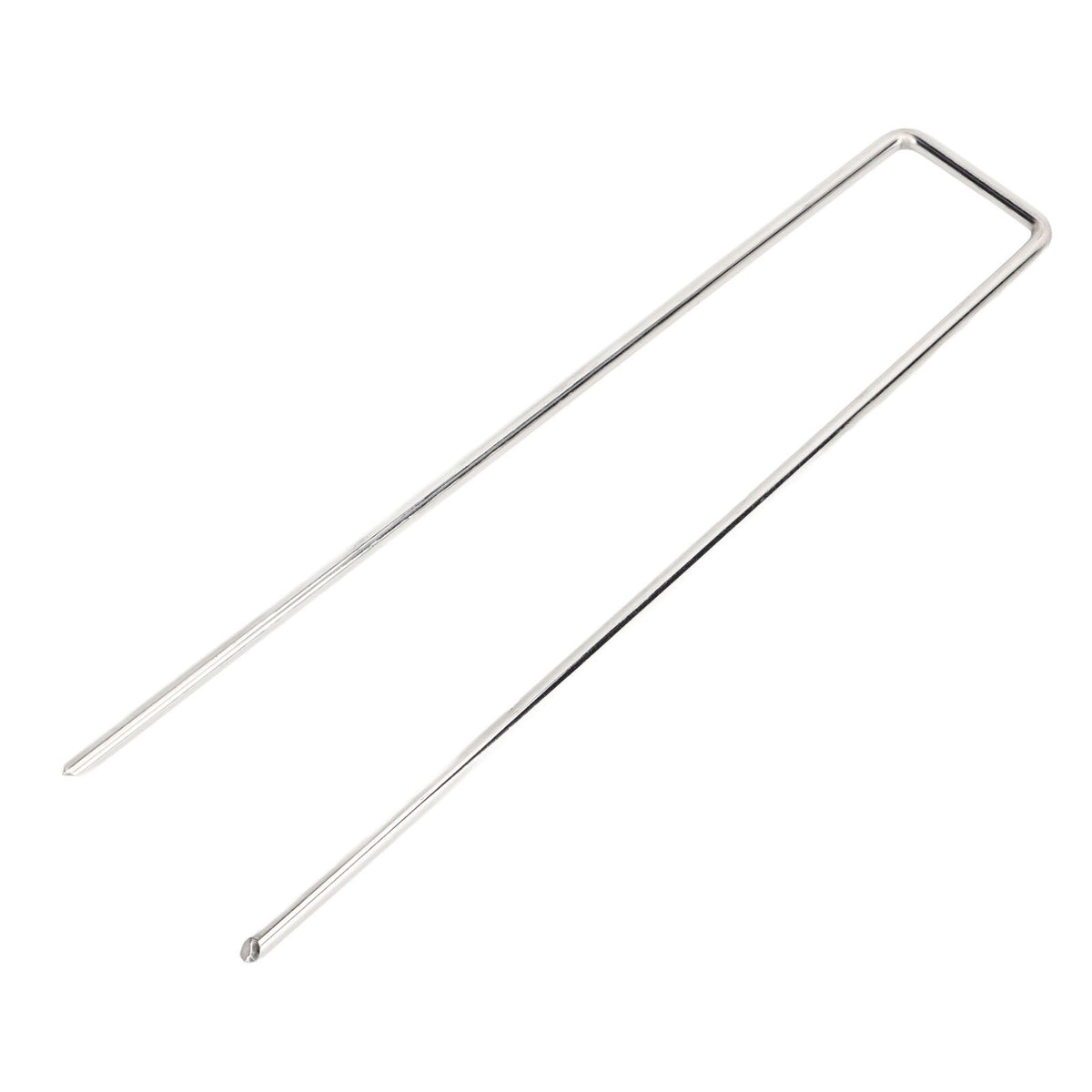 50Pcs Galvanized Steel Garden Stakes U Shaped Tent Stakes U Shaped Galvanized Landscape Pins Heavy Duty Yard Ground Pin 4x10cm 0.4mm Thickness