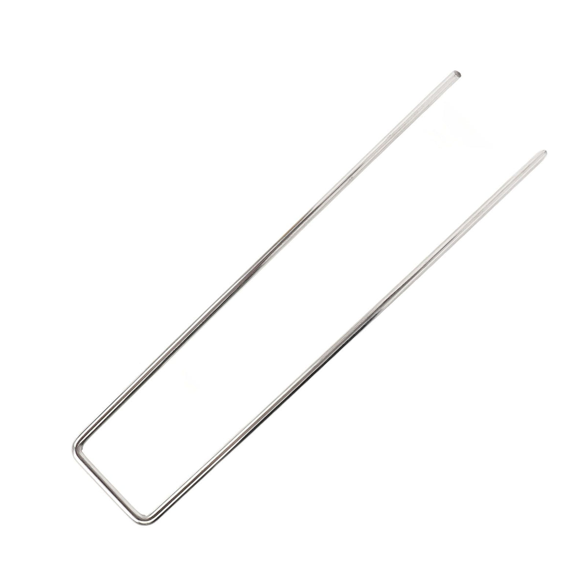 50Pcs Galvanized Steel Garden Stakes U Shaped Tent Stakes U Shaped Galvanized Landscape Pins Heavy Duty Yard Ground Pin 4x10cm 0.4mm Thickness