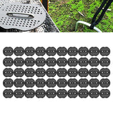 Garden Stakes Gasket Landscape Plastic Gasket Garden Stakes Pad for Weed Barrier Create Sturdier Hold 50pcs - Extra Image