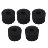 5PCS Pool Filter Sponge PU Sponge Black Reusable Washable Cylindrical Simming Pool Filter Foam for Pool Pump S - Front View