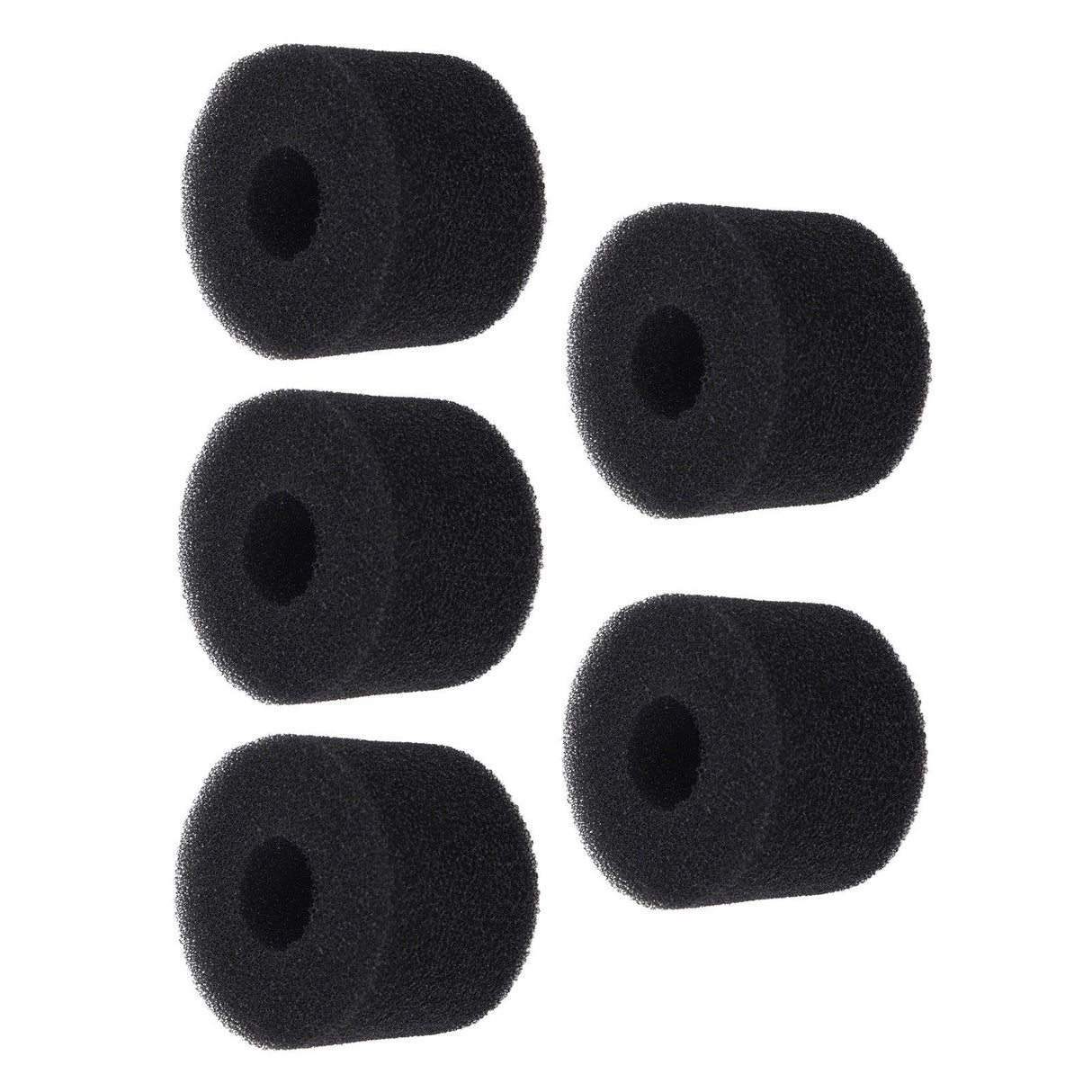 5PCS Pool Filter Sponge PU Sponge Black Reusable Washable Cylindrical Simming Pool Filter Foam for Pool Pump S