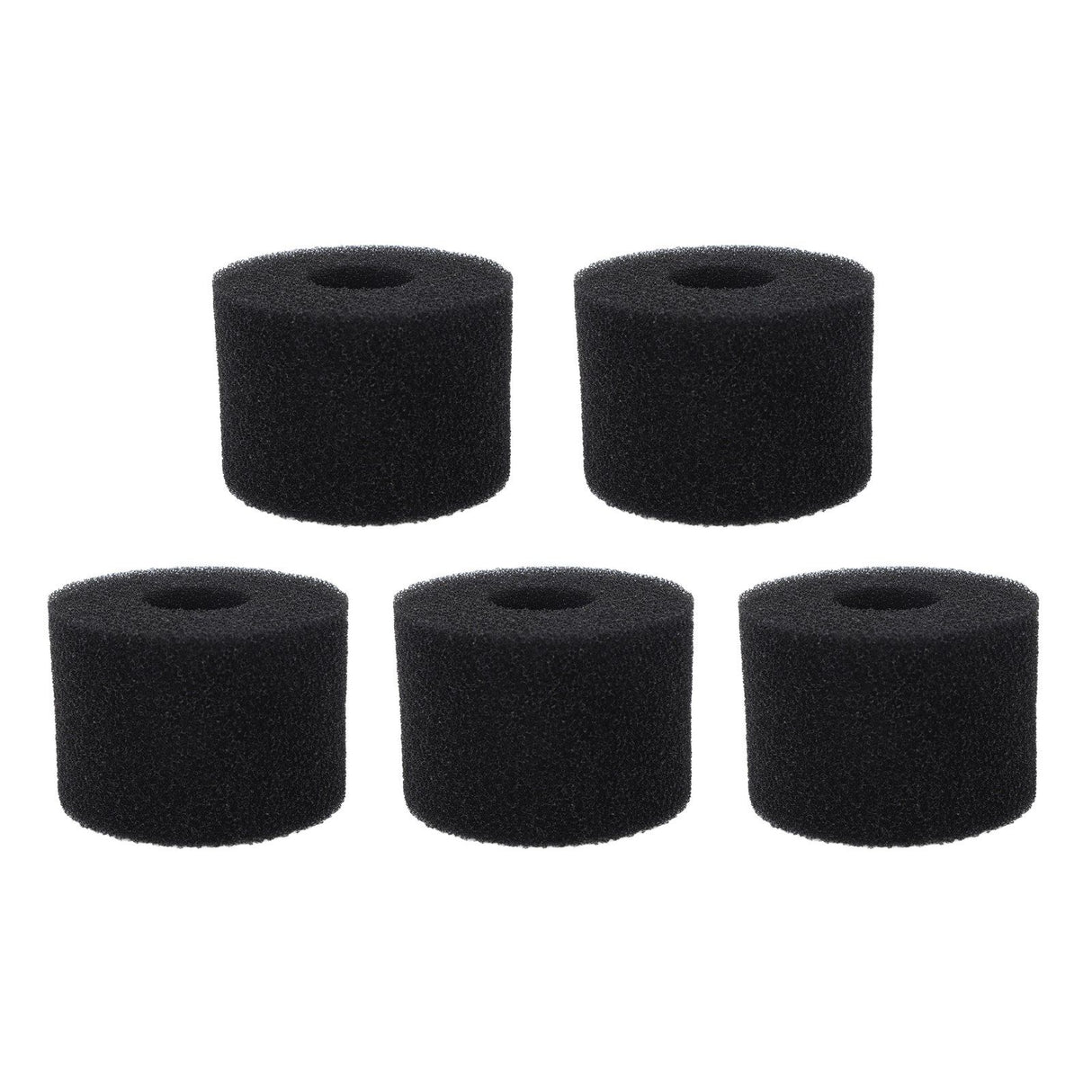 5PCS Pool Filter Sponge PU Sponge Black Reusable Washable Cylindrical Simming Pool Filter Foam for Pool Pump S
