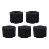 5PCS Pool Filter Sponge PU Sponge Black Reusable Washable Cylindrical Simming Pool Filter Foam for Pool Pump S