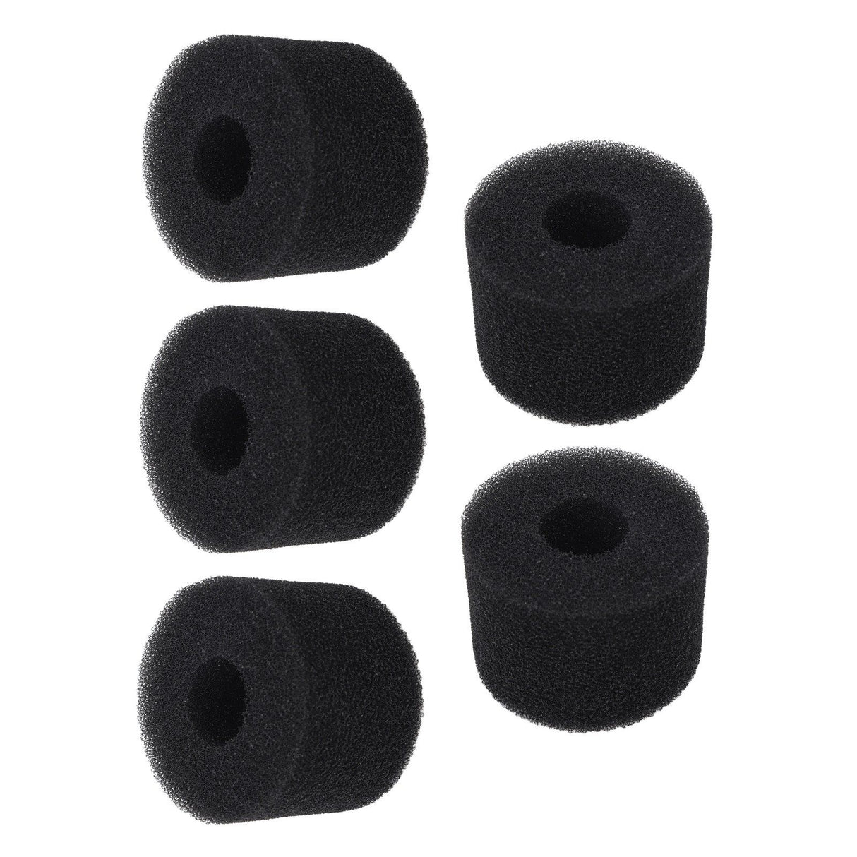 5PCS Pool Filter Sponge PU Sponge Black Reusable Washable Cylindrical Simming Pool Filter Foam for Pool Pump S