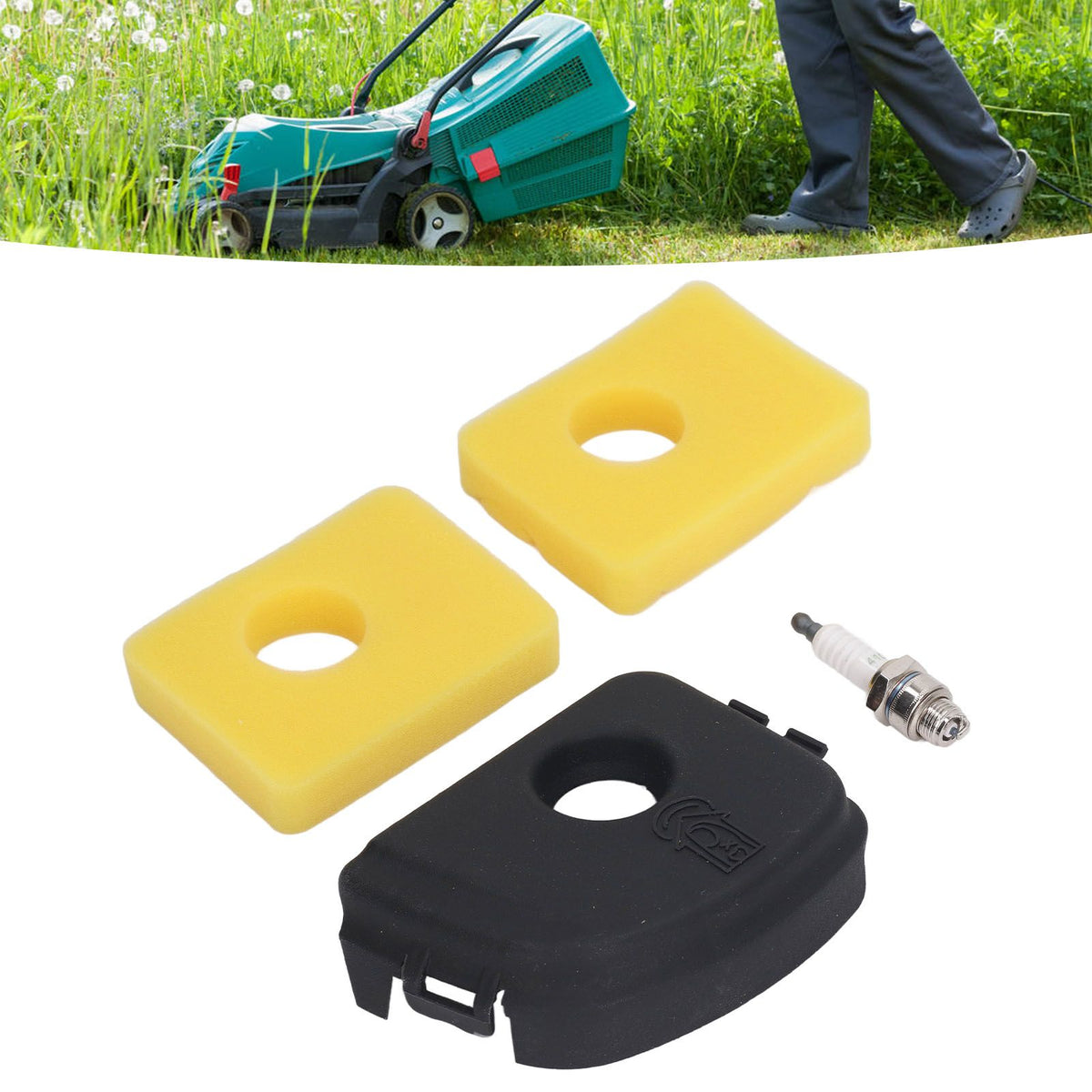 590581Air Filter Cover Air Filter Spark Plug Kit Replacement for 450E 500E 125CC Series Engine 799579