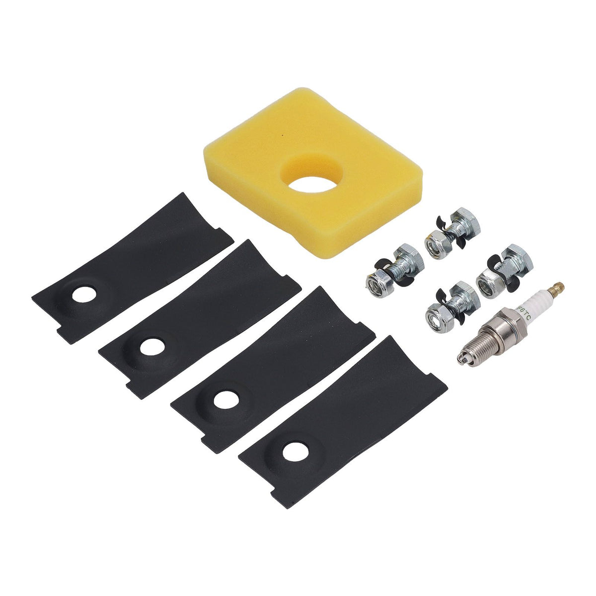 18inch Lawn Mower Blades Spark Plugs Air Filter Replacement Kit for 450E 500E 550E 550EX Motor