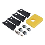 18inch Lawn Mower Blades Spark Plugs Air Filter Replacement Kit for 450E 500E 550E 550EX Motor - Top-Down View