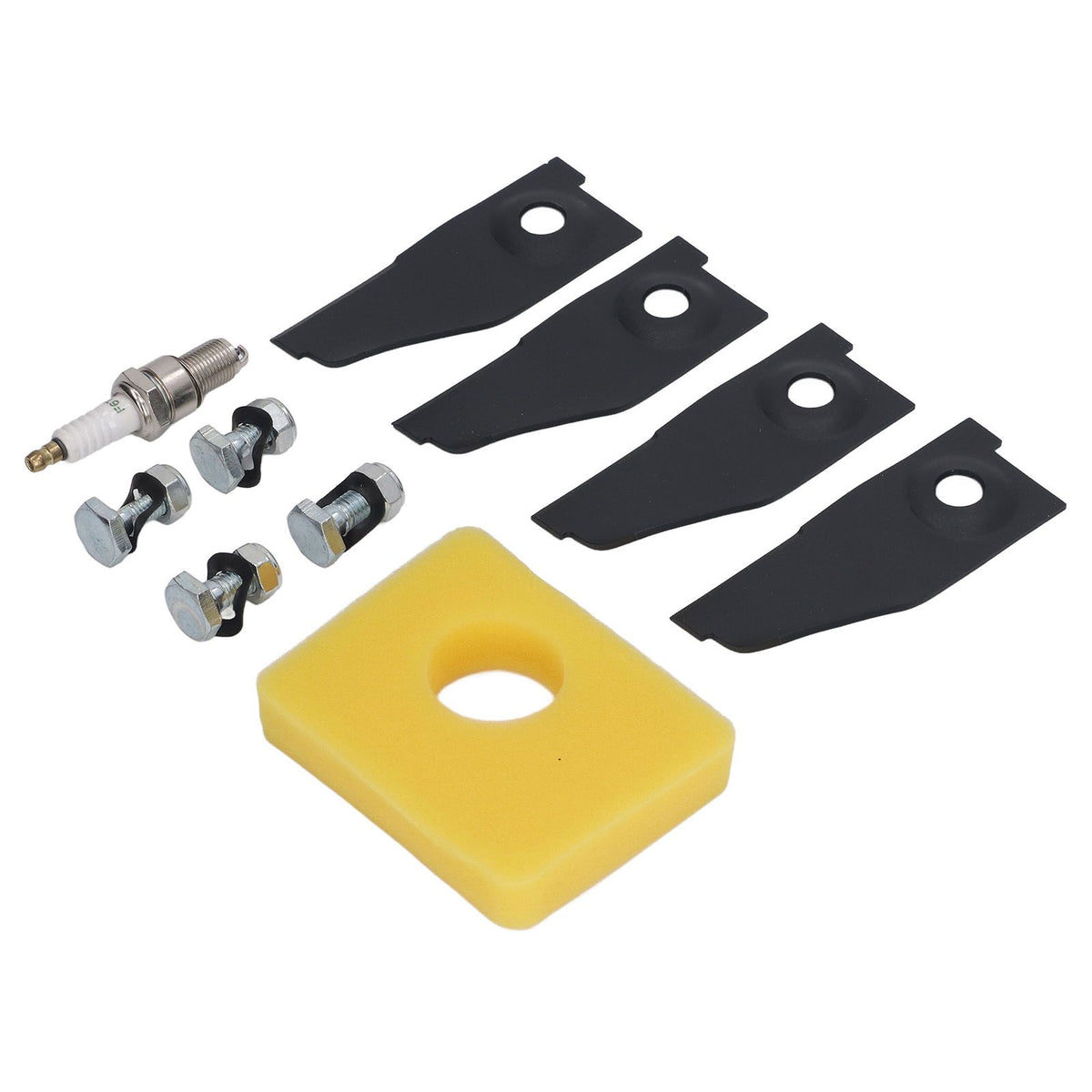 18inch Lawn Mower Blades Spark Plugs Air Filter Replacement Kit for 450E 500E 550E 550EX Motor