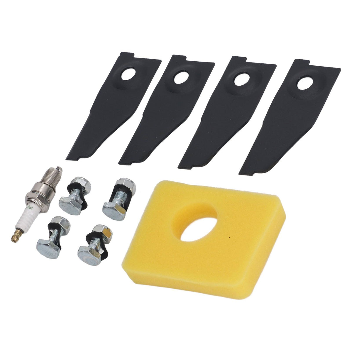 18inch Lawn Mower Blades Spark Plugs Air Filter Replacement Kit for 450E 500E 550E 550EX Motor