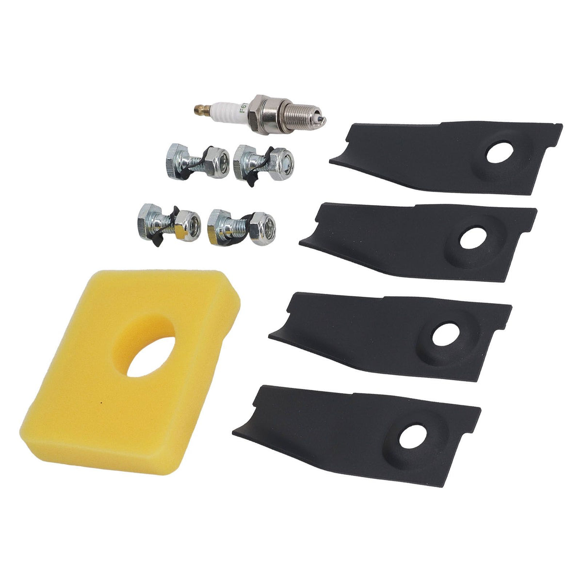 18inch Lawn Mower Blades Spark Plugs Air Filter Replacement Kit for 450E 500E 550E 550EX Motor