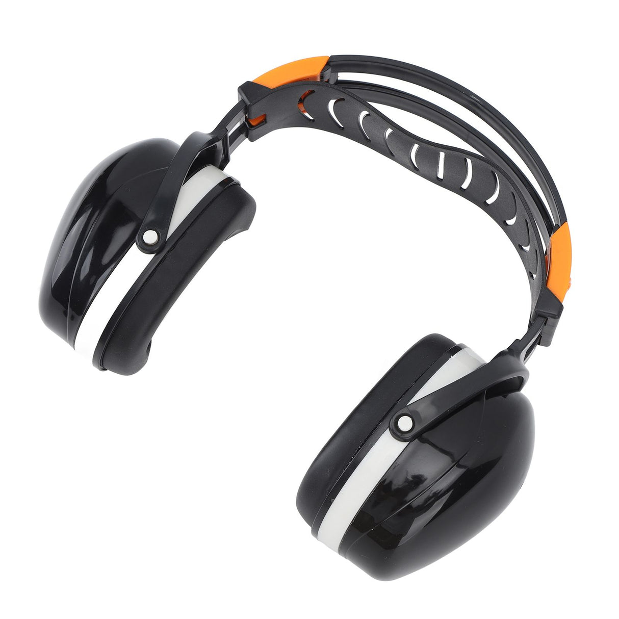 Noise Reduction Earmuffs Foldable Lightweight Hearing Protection Safety Over Head Ear Muff for Garden Shooting Mowing Black White