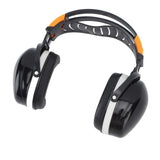 Noise Reduction Earmuffs Foldable Lightweight Hearing Protection Safety Over Head Ear Muff for Garden Shooting Mowing Black White