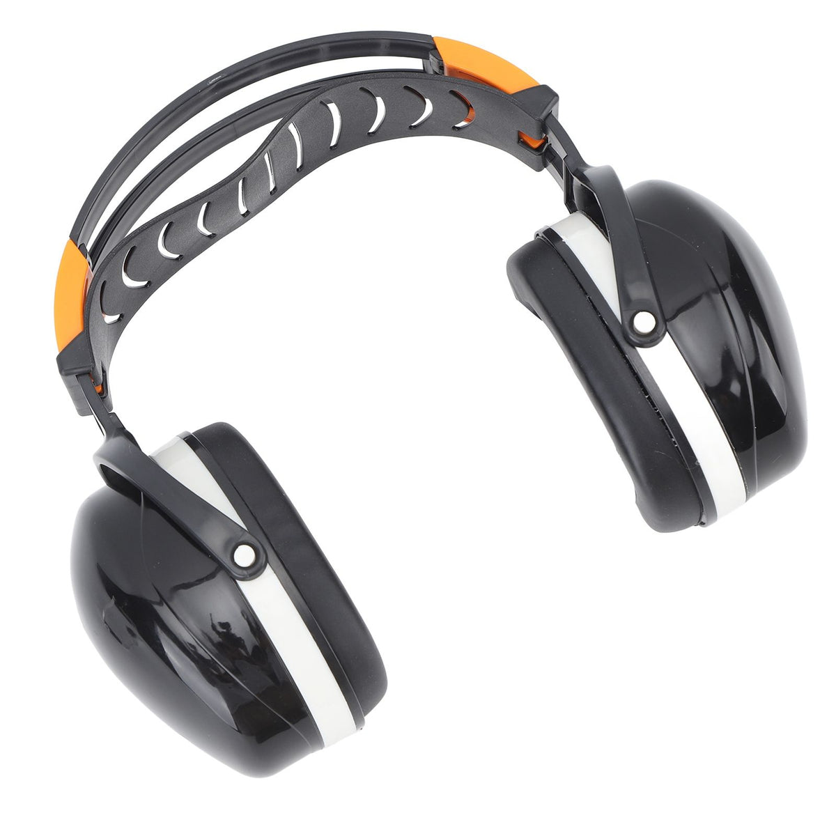 Noise Reduction Earmuffs Foldable Lightweight Hearing Protection Safety Over Head Ear Muff for Garden Shooting Mowing Black White