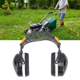 Noise Reduction Earmuffs Foldable Lightweight Hearing Protection Safety Over Head Ear Muff for Garden Shooting Mowing Black White