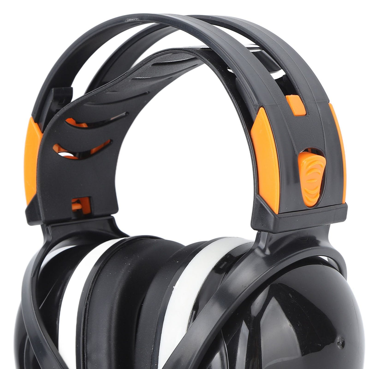 Noise Reduction Earmuffs Foldable Lightweight Hearing Protection Safety Over Head Ear Muff for Garden Shooting Mowing Black White