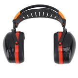 Noise Reduction Earmuffs Foldable Lightweight Hearing Protection Safety Over Head Ear Muff for Garden Shooting Mowing Black Red