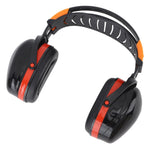 Noise Reduction Earmuffs Foldable Lightweight Hearing Protection Safety Over Head Ear Muff for Garden Shooting Mowing Black Red