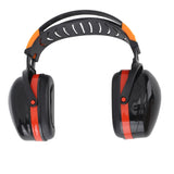 Noise Reduction Earmuffs Foldable Lightweight Hearing Protection Safety Over Head Ear Muff for Garden Shooting Mowing Black Red