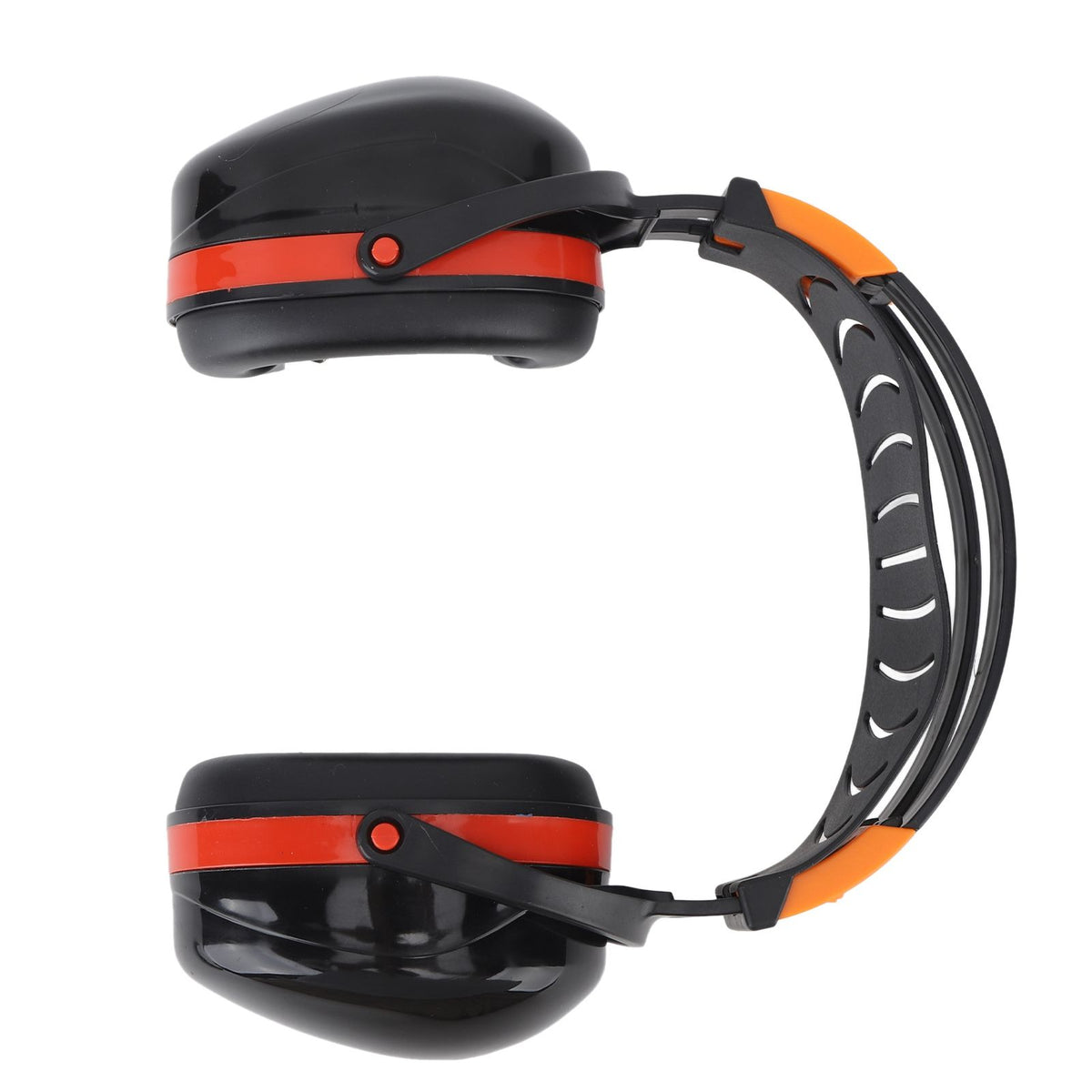 Noise Reduction Earmuffs Foldable Lightweight Hearing Protection Safety Over Head Ear Muff for Garden Shooting Mowing Black Red