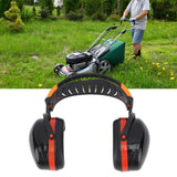 Noise Reduction Earmuffs Foldable Lightweight Hearing Protection Safety Over Head Ear Muff for Garden Shooting Mowing Black Red