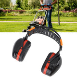 Noise Reduction Earmuffs Foldable Lightweight Hearing Protection Safety Over Head Ear Muff for Garden Shooting Mowing Black Red