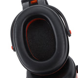 Noise Reduction Earmuffs Foldable Lightweight Hearing Protection Safety Over Head Ear Muff for Garden Shooting Mowing Black Red - Extra Image