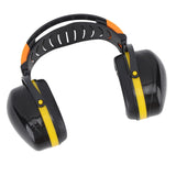 Noise Reduction Earmuffs Foldable Lightweight Hearing Protection Safety Over Head Ear Muff for Garden Shooting Mowing Black Yellow - Close-Up Angle