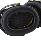 Noise Reduction Earmuffs Foldable Lightweight Hearing Protection Safety Over Head Ear Muff for Garden Shooting Mowing Black Yellow - Extra Image
