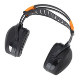 Noise Reduction Earmuffs Foldable Lightweight Hearing Protection Safety Over Head Ear Muff for Garden Shooting Mowing Black - Close-Up Angle