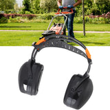 Noise Reduction Earmuffs Foldable Lightweight Hearing Protection Safety Over Head Ear Muff for Garden Shooting Mowing Black - Extra Image