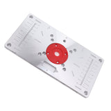 Router Table Insert Plate Woodworking Aluminum Router Plate with 4 Insert Rings for Wood Trimming Milling Slotting