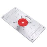 Router Table Insert Plate Woodworking Aluminum Router Plate with 4 Insert Rings for Wood Trimming Milling Slotting