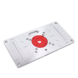 Router Table Insert Plate Woodworking Aluminum Router Plate with 4 Insert Rings for Wood Trimming Milling Slotting - Extra Image