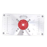 Router Table Insert Plate Woodworking Aluminum Router Plate with 4 Insert Rings for Wood Trimming Milling Slotting - Extra Image