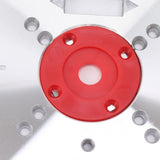 Router Table Insert Plate Woodworking Aluminum Router Plate with 4 Insert Rings for Wood Trimming Milling Slotting